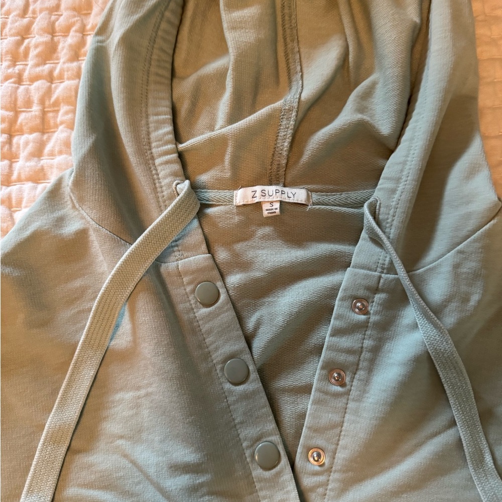 Z Supply Green Hooded Top